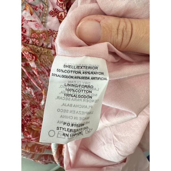 JACQUIE THE LABEL | Boho Patchwork Floral Maxi Dress Puff Sleeve NWT | Large - Picture 8 of 9